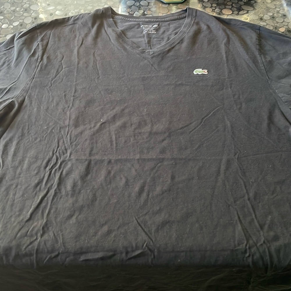 LACOSTE Short Sleeve V-Neck T-Shirt size 2XLB